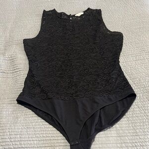 Candie's Black Lace Top